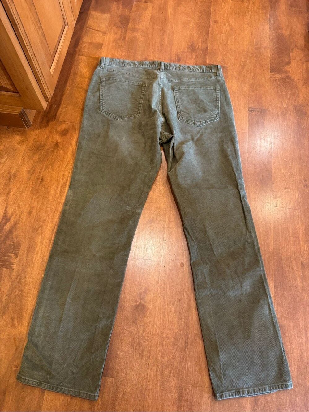 Banana Republic Mens Corduroy Pants 36x32 Slim Fit Olive Green Stretch - Picture 4 of 4